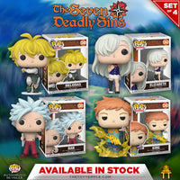 Funko POP! The Seven Deadly Sins Set of 4 (Meliodas, Ban, King, Elizabeth)