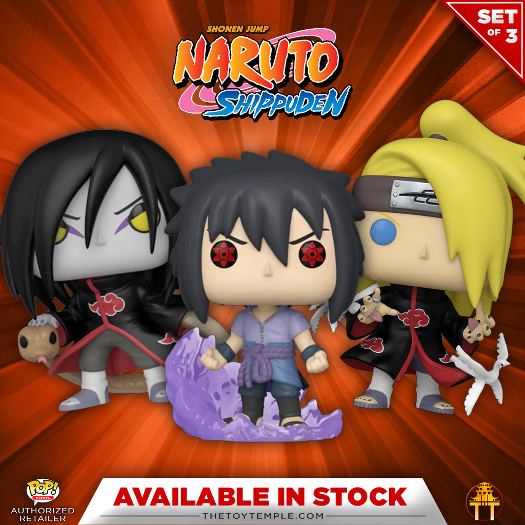Funko POP! Naruto Shippuden Set of 3 (Orochimaru, Deidara, Sasuke Uchi