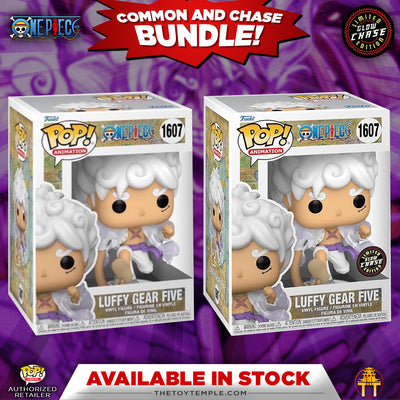 Funko POP! Luffy Gear Five One Piece #1607 [Common and Chase Bundle]