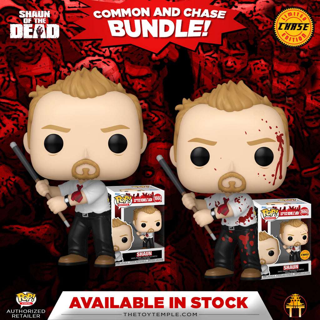 Funko POP! Shaun with Pool Cue Shaun of the Dead #1660 [Common and Chase Bundle]