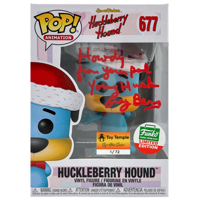 Funko POP! Huckleberry Hound (Santa Hat) #677  [Cyber Monday] [Autographed] [Toy Temple Signature Series]