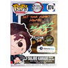 Funko POP! Tanjiro Kamado (Hinokami Kagura Dance) Demon Slayer #874 CHASE [GITD] [Galactic Toys] [Autographed]