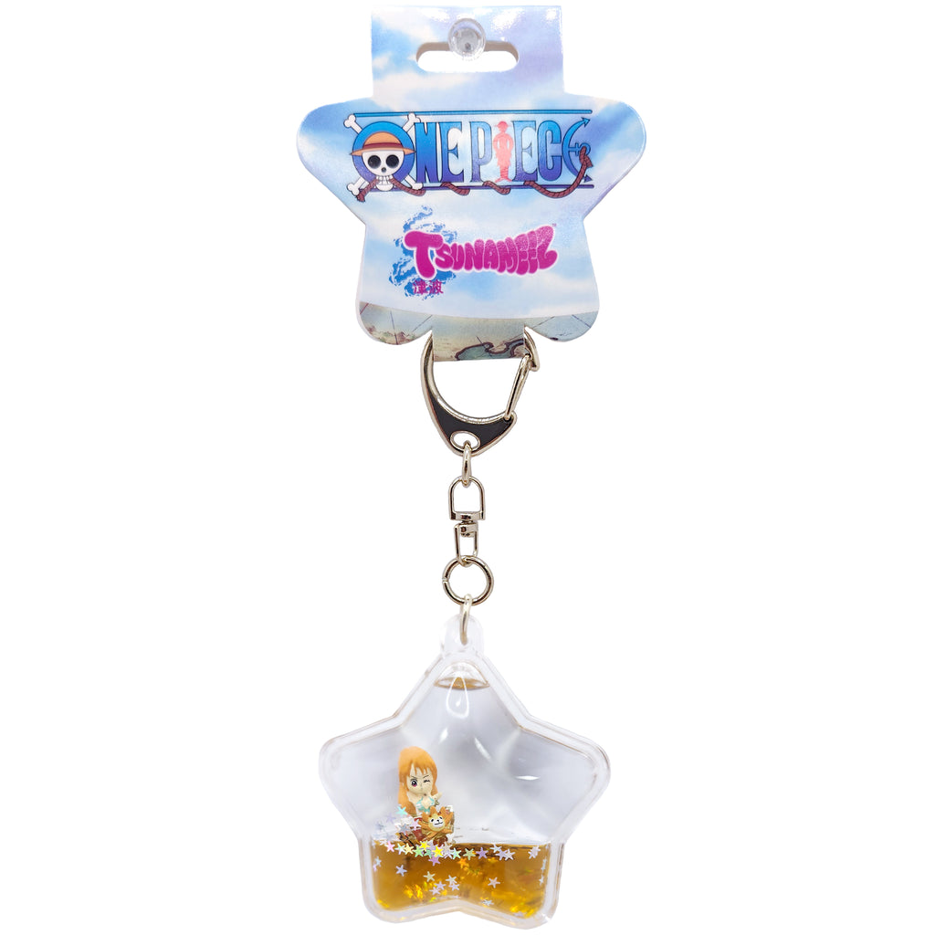 One Piece Tsunameez Acrylic Keychain Figure Charm - Nami on Thousand Sunny