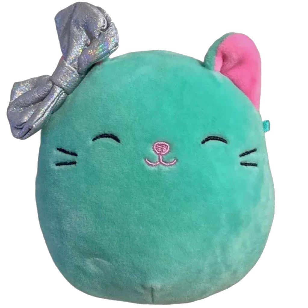 5" Squishmallow Charisma the Mint Cat with Silver Bow w/Tags