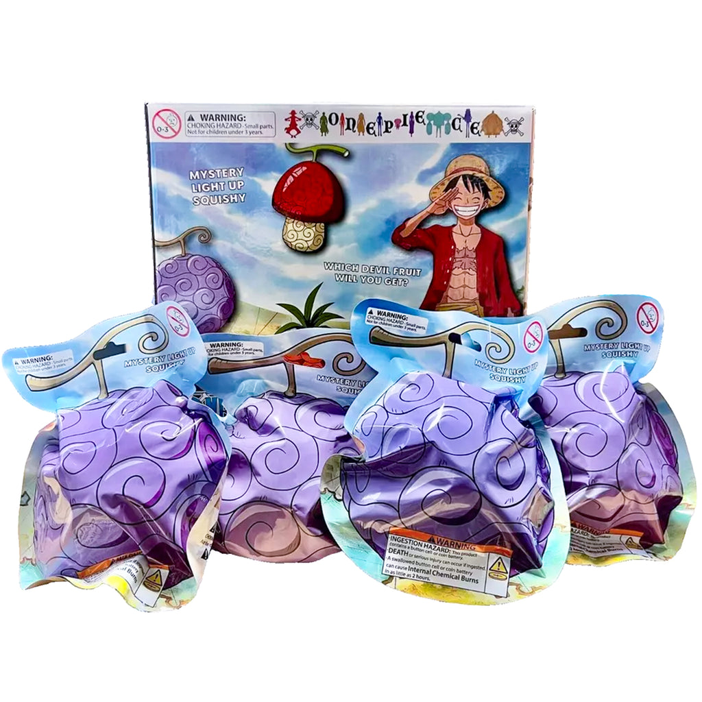 One Piece Devil Fruit - Mystery Light Up Squishy - Blind Bags (Sealed Box of 24 pcs)