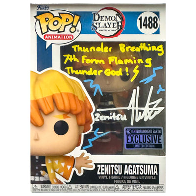 Funko POP! Zenitsu Agatsuma Demon Slayer #1488 [Autographed]