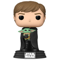 Funko POP! Luke Skywalker holding Grogu Star Wars Mandalorian #482