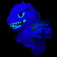 6” Neon Blue Blacklight Godzilla Plush