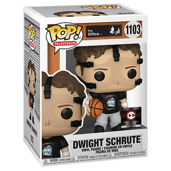 Funko POP! Dwight Schrute with Basketball The Office #1103 [Chalice  Collectibles Exclusive]